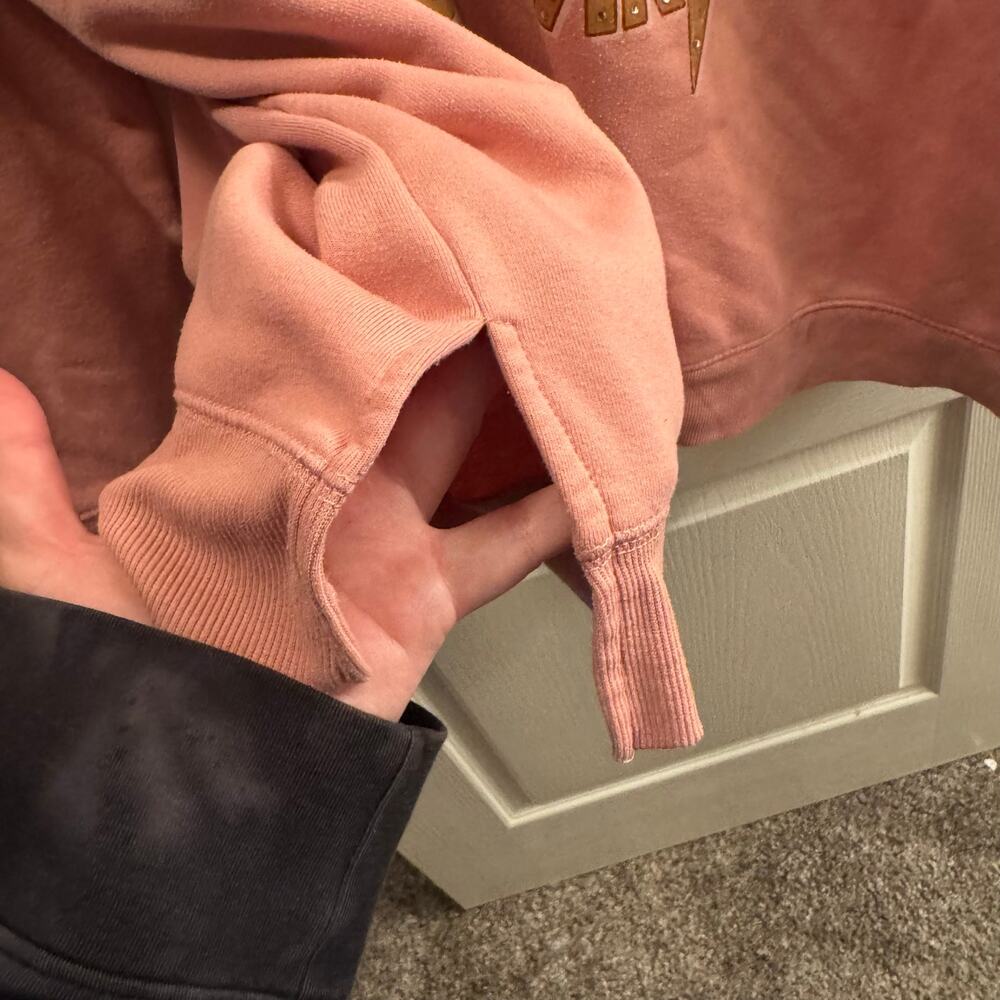 Blush Pink Def Leopard Crewneck Pull Over Size 3X - Picture 8 of 9